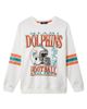 Junk Food Clothing Junk Food Clothing Women's Miami Dolphins Oversized Striped Fleece - 1