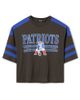 Junk Food Clothing Junk Food Clothing Women's New England Patriots Striped Bling Crop Tee - 1