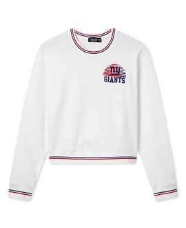 Junk Food Clothing Junk Food Clothing Women's New York Giants Cropped Striped Rib Fleece
