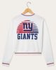 Junk Food Clothing Junk Food Clothing Women's New York Giants Cropped Striped Rib Fleece - 2