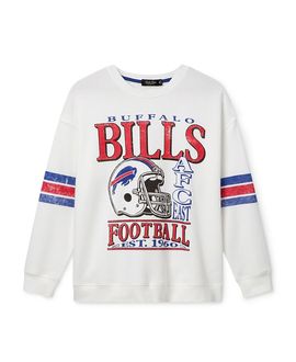 Junk Food Clothing Junk Food Clothing Women's Nfl Buffalo Bills Oversized Striped Fleece