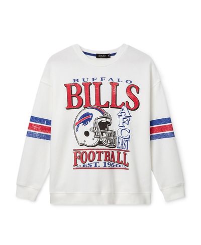 Junk Food Clothing Junk Food Clothing Women's Nfl Buffalo Bills Oversized Striped Fleece