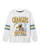 Junk Food Clothing Junk Food Clothing Women's Nfl Los Angeles Chargers Oversized Striped Fleece - 1