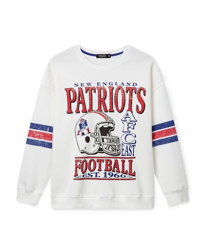 Junk Food Clothing Junk Food Clothing Women's Nfl New England Patriots Oversized Striped Fleece