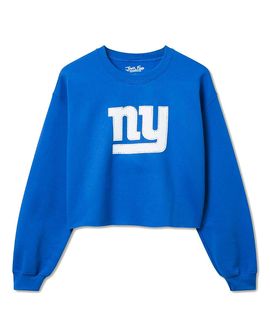 Junk Food Clothing Junk Food Clothing Women's Nfl New York Giants Bling Flea Market Crop Fleece