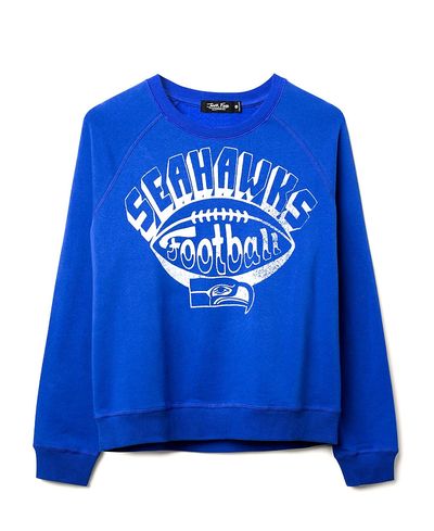 Junk Food Clothing Junk Food Clothing Women's Nfl Seattle Seahawks Football Raglan Crew Fleece