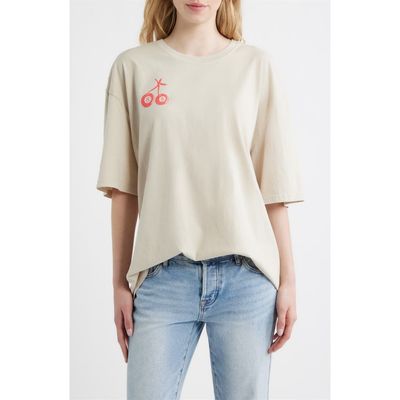 Junk Food Junk Food 8 Ball Cherries Oversize Cotton Graphic T-Shirt