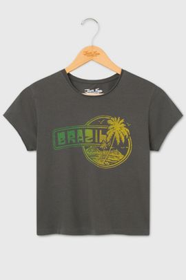 Junk Food Junk Food Brazil Vintage Baby Tee in Vintage Black, Women's at Urban Outfitters