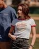 Junk Food Junk Food Budweiser Ringer Baby Tee in White/Red, Women's at Urban Outfitters - 1