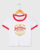 Junk Food Junk Food Budweiser Ringer Baby Tee in White/Red, Women's at Urban Outfitters - 2