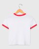 Junk Food Junk Food Budweiser Ringer Baby Tee in White/Red, Women's at Urban Outfitters - 3
