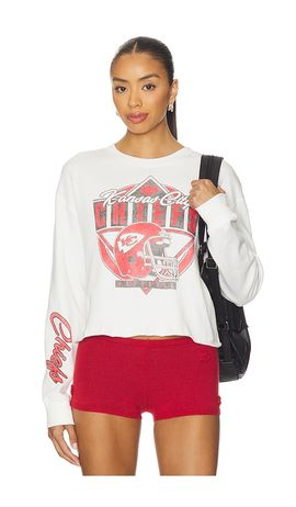 Junk Food Junk Food Chiefs Helmet Crop Sweatshirt
