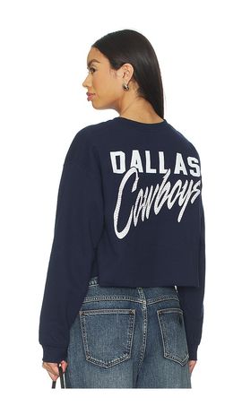 Junk Food Junk Food Cowboys Bling Crop Crew Sweatshirt