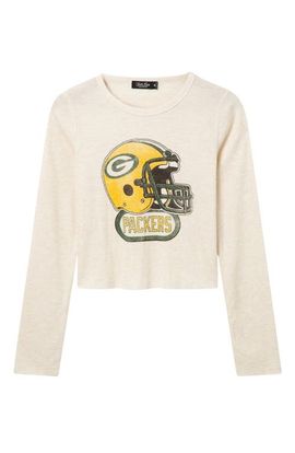 Junk Food Junk Food Green Bay Packers Long Sleeve Crop Thermal T-Shirt