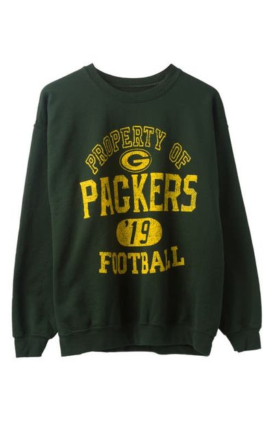 Junk Food Junk Food Green Bay Packers Property of Flea Market Crewneck Sweatshirt