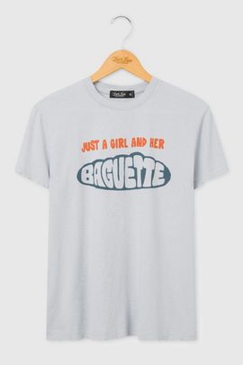 Junk Food Junk Food Just a Girl and Her Baguette Tee in Dream, Women's at Urban Outfitters