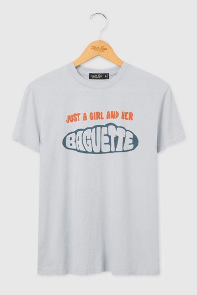 Junk Food Junk Food Just a Girl and Her Baguette Tee in Dream, Women's at Urban Outfitters