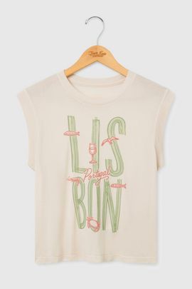Junk Food Junk Food Lisbon Portugal Vintage Tissue Tank Top in Birch, Women's at Urban Outfitters