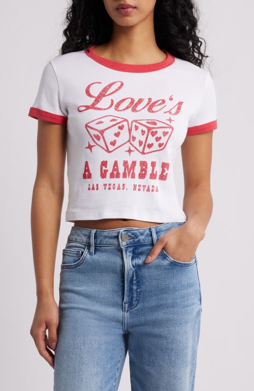 Junk Food Junk Food Love's a Gamble Crop Graphic T-Shirt