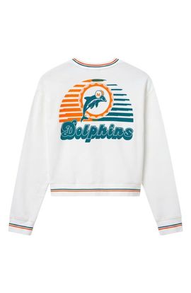 Junk Food Junk Food Miami Dolphins Graphic Cropped Sweatshirt