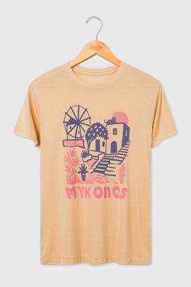 Junk Food Junk Food Mykonos Vintage Tissue Tee in Camel, Women's at Urban Outfitters