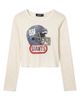 Junk Food Junk Food New York Giants Long Sleeve Crop Thermal T-Shirt - 1