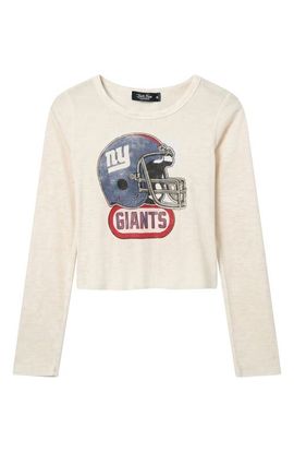 Junk Food Junk Food New York Giants Long Sleeve Crop Thermal T-Shirt