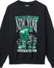 Junk Food Junk Food New York Jets Helmet Flea Market Crewneck Sweatshirt - 1