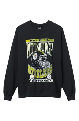 Junk Food Junk Food Pittsburgh Steelers Cotton Blend Crewneck Sweatshirt