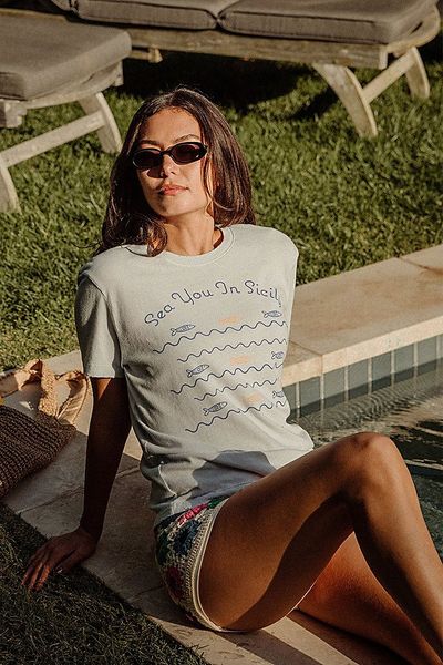 Junk Food Junk Food Women's Sea You in Sicily Vintage Tee in Dream, Women's at Urban Outfitters
