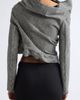 Junya Watanabe Junya Watanabe Asymmetrical Draped Wool Blend Jacket - 3
