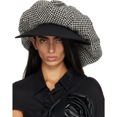 Junya Watanabe Junya Watanabe Black & White Wool Houndstooth Hat