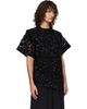 Junya Watanabe Junya Watanabe Black Floral Sequins Pointed T-Shirt - 2