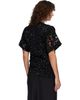 Junya Watanabe Junya Watanabe Black Floral Sequins Pointed T-Shirt - 3