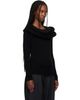 Junya Watanabe Junya Watanabe Black Nylon Stretch Jersey Drape T-shirt - 2