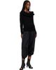 Junya Watanabe Junya Watanabe Black Nylon Stretch Jersey Drape T-shirt - 4