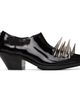 Junya Watanabe Junya Watanabe Black Steer Patent Leather Heeled Loafers - 1