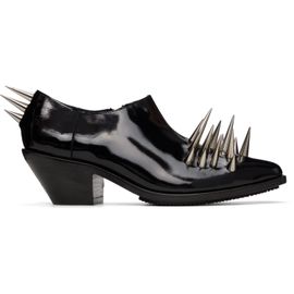 Junya Watanabe Junya Watanabe Black Steer Patent Leather Heeled Loafers