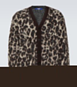 Junya Watanabe Junya Watanabe Leopard-print jacquard cardigan