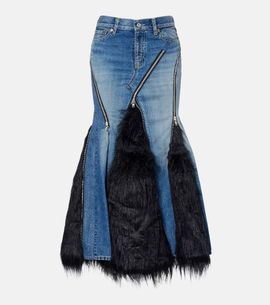 Junya Watanabe Junya Watanabe Low-rise cotton denim maxi skirt