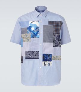 Junya Watanabe Junya Watanabe Patchwork striped cotton shirt