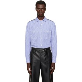 Junya Watanabe Junya Watanabe White & Blue Cotton Striped Shirt