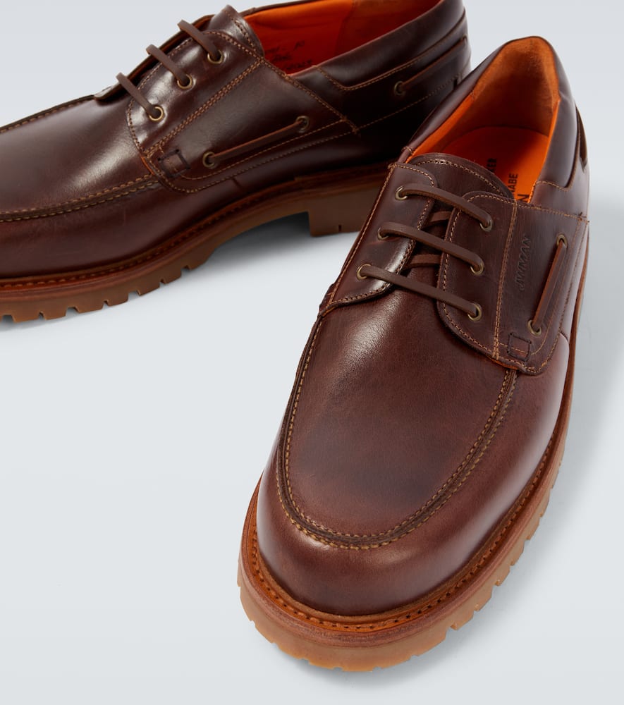 Junya Watanabe - x Heinrich Dinkelack leather boat shoes