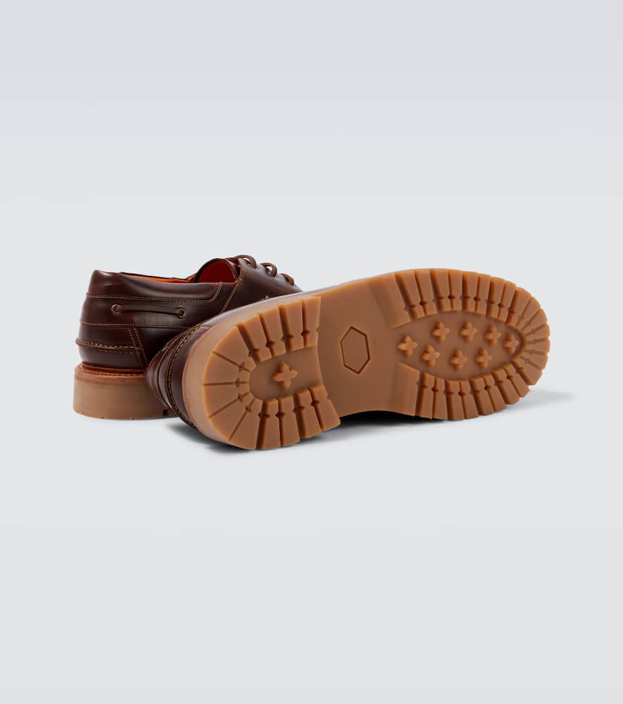 Junya Watanabe - x Heinrich Dinkelack leather boat shoes