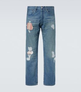 Junya Watanabe Junya Watanabe x Levi'sÂ® patchwork straight jeans