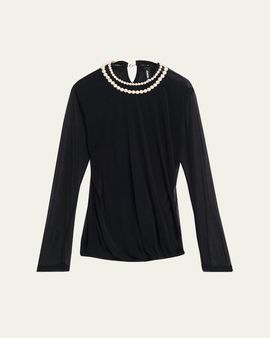 Junya Watanabe Pearly Collar Semi-Sheer Shirt