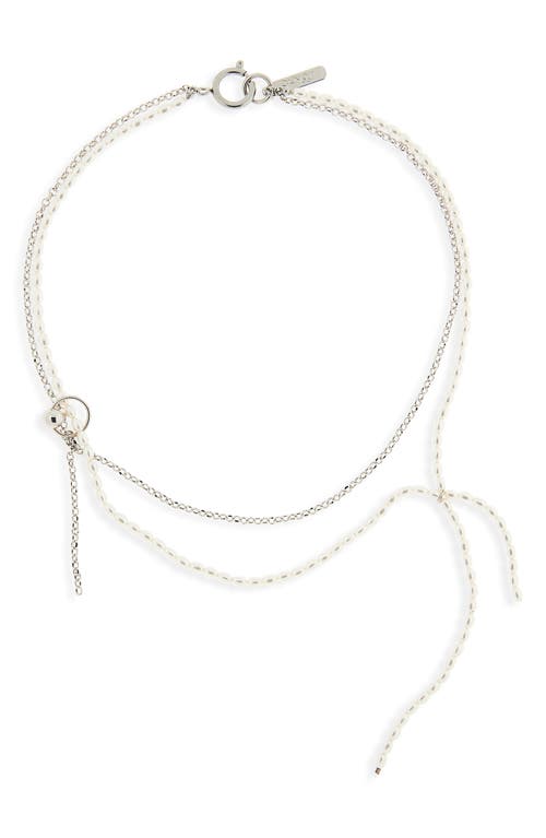 Justine Clenquet Justine Clenquet Alba Layered Chain & Faux Pearl Necklace