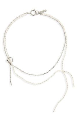 Justine Clenquet Justine Clenquet Alba Layered Chain & Faux Pearl Necklace