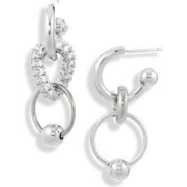 Justine Clenquet Justine Clenquet Alison Mismatched Tiered Hoop Drop Earrings