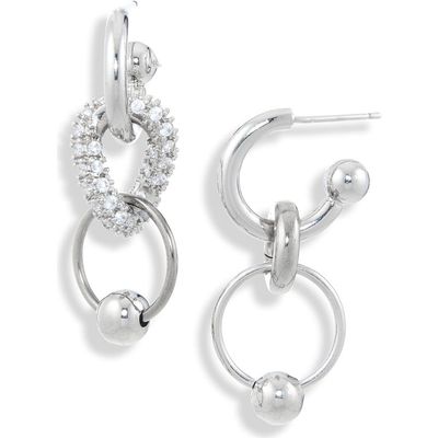 Justine Clenquet Justine Clenquet Alison Mismatched Tiered Hoop Drop Earrings